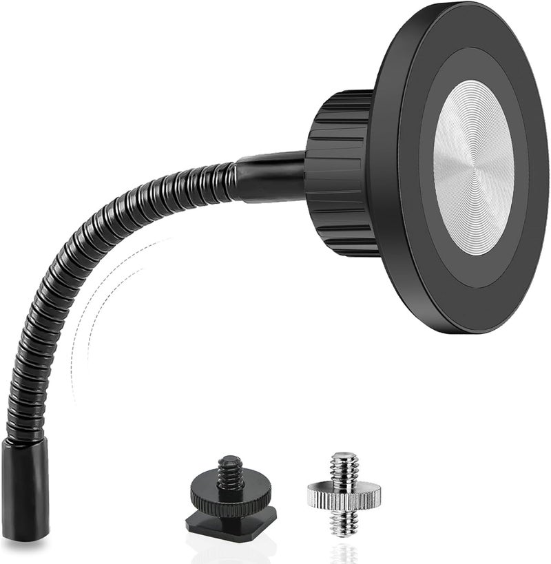 JCTRIWAY Ring Light Phone Holder Attachment, Strong Magnetic Phone Holder for Ring Light and Tripod Stand, Flexible Cell Phones Tripod Mount Adapter for MagSafe iPhone 16 15 14 13 12 Series and Android Phones - Image 1